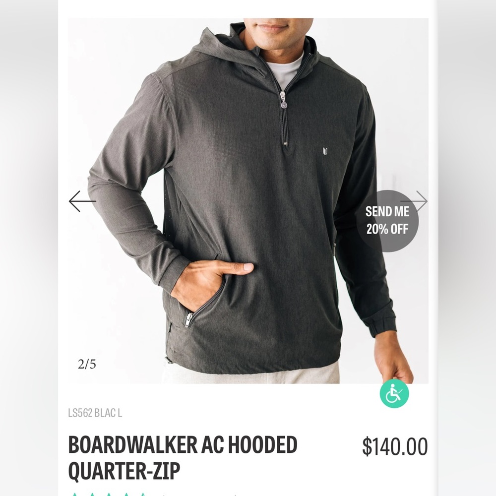 Linksoul Boardwalker AC Hooded Quarter Zip Jacket Black